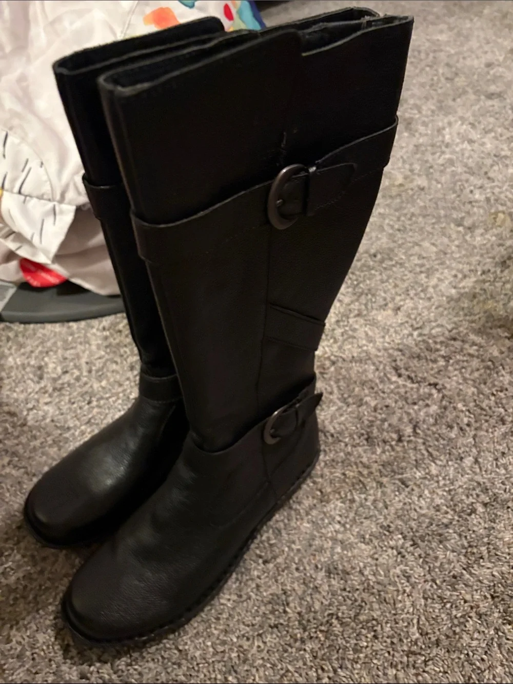 Alida Black Knee High Boots